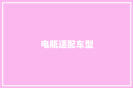 电瓶适配车型