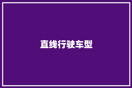 直线行驶车型