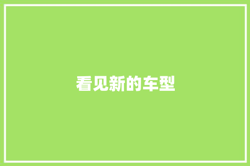 看见新的车型
