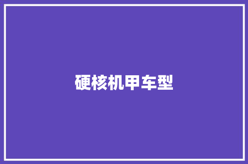 硬核机甲车型