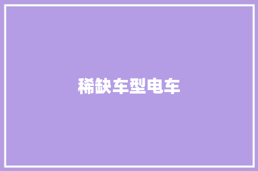 稀缺车型电车