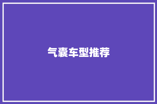 气囊车型推荐