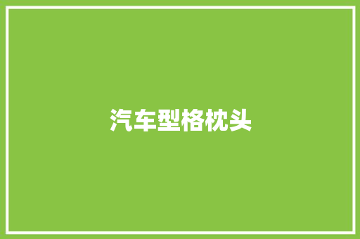 汽车型格枕头