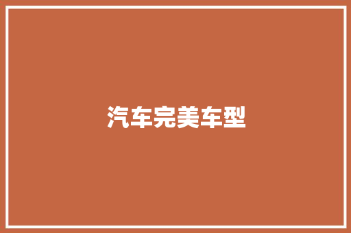 汽车完美车型