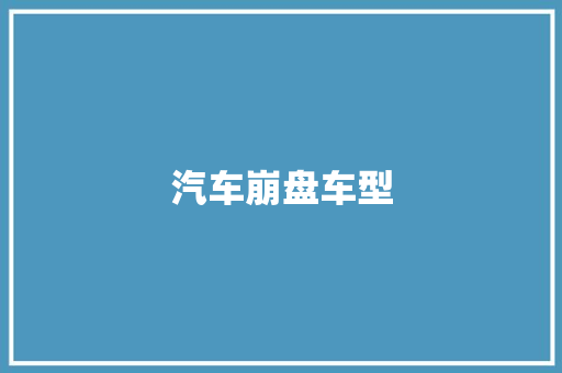 汽车崩盘车型
