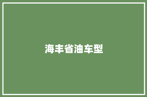 海丰省油车型