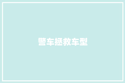警车拯救车型