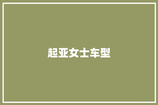 起亚女士车型