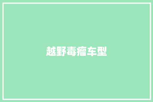 越野毒瘤车型