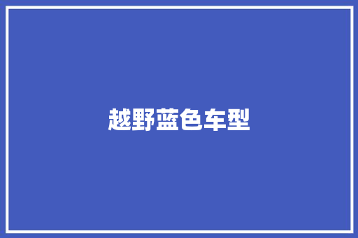越野蓝色车型