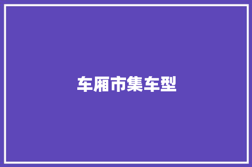 车厢市集车型