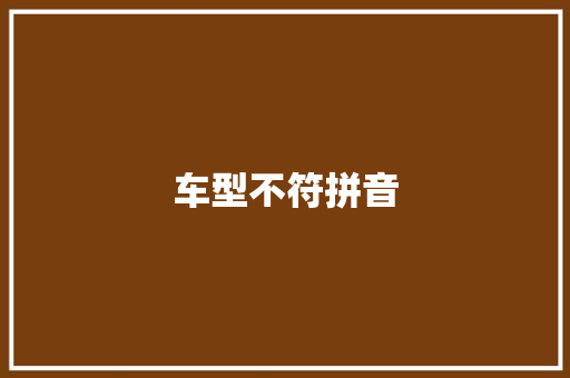 车型不符拼音