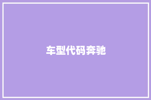 车型代码奔驰