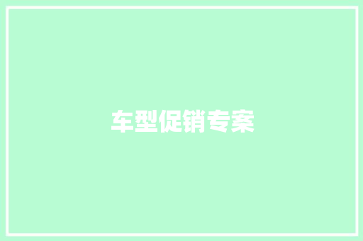 车型促销专案