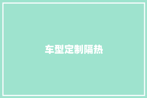 车型定制隔热