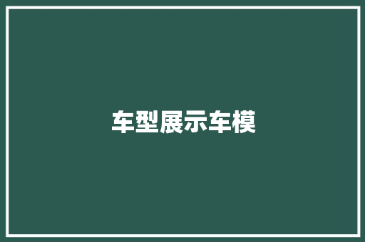 车型展示车模