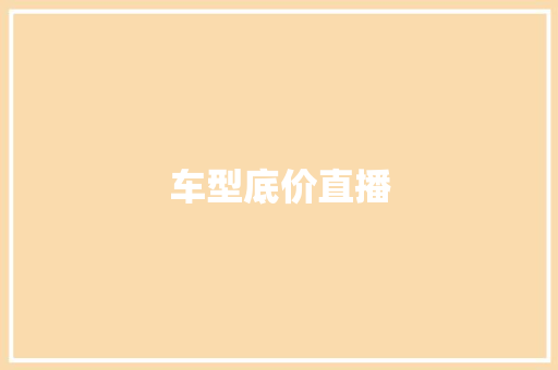 车型底价直播 车灯配件