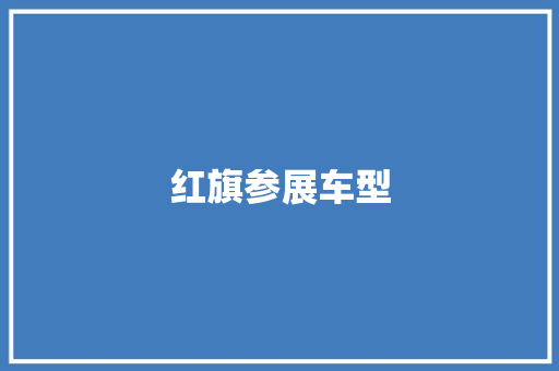 红旗参展车型