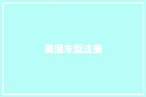 美团车型注册