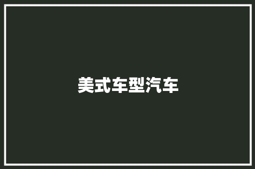 美式车型汽车