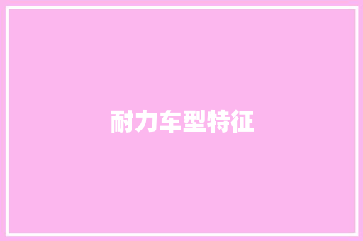 耐力车型特征 车身配件