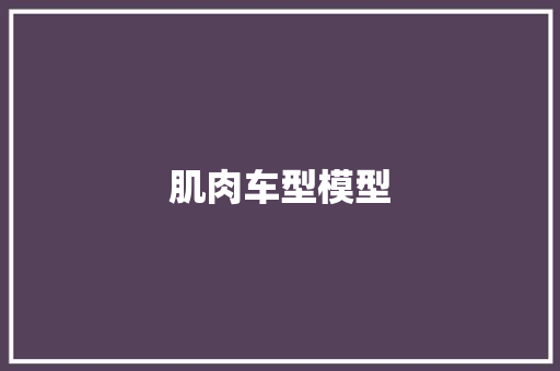 肌肉车型模型
