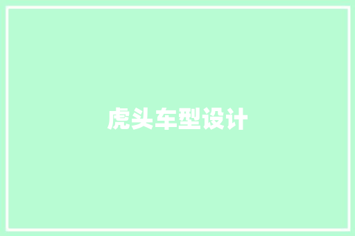 虎头车型设计