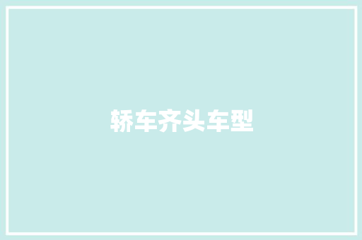 轿车齐头车型