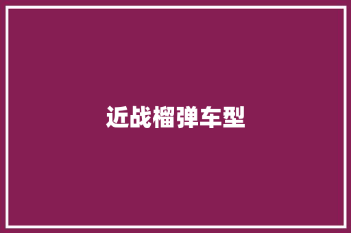 近战榴弹车型