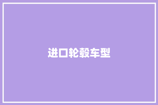 进口轮毂车型