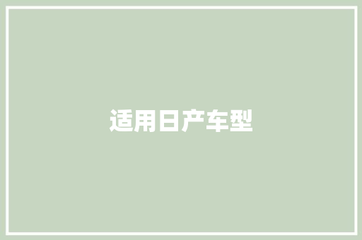 适用日产车型