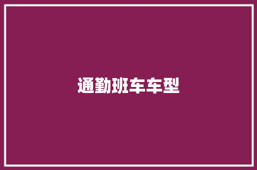 通勤班车车型