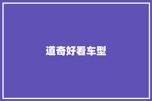 道奇好看车型