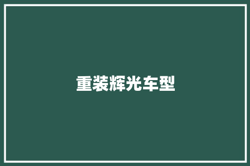 重装辉光车型