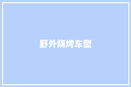 野外烧烤车型