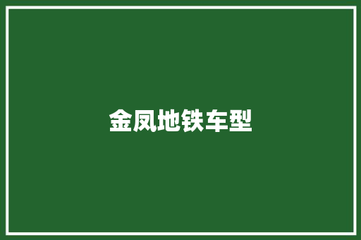金凤地铁车型