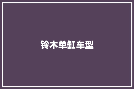 铃木单缸车型