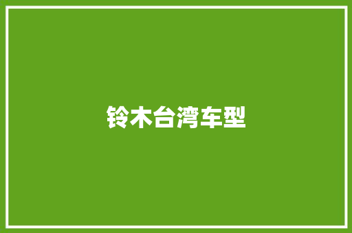 铃木台湾车型