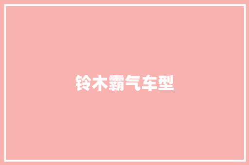铃木霸气车型