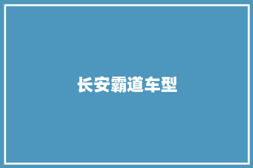 长安霸道车型