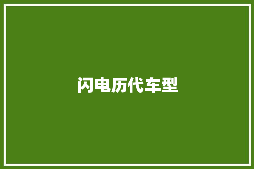 闪电历代车型