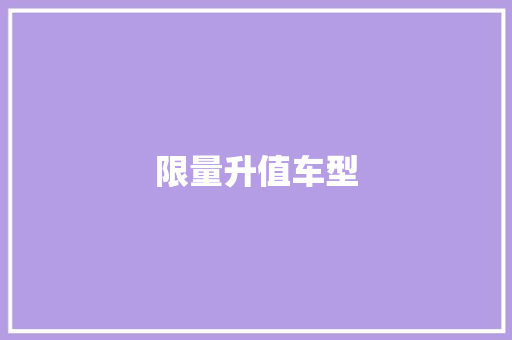 限量升值车型
