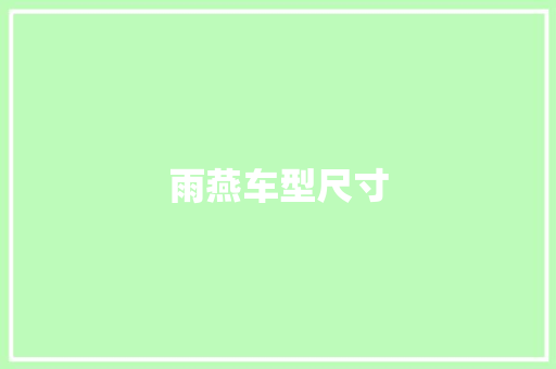 雨燕车型尺寸 车灯配件