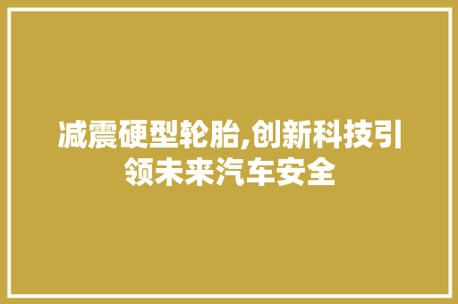 减震硬型轮胎,创新科技引领未来汽车安全