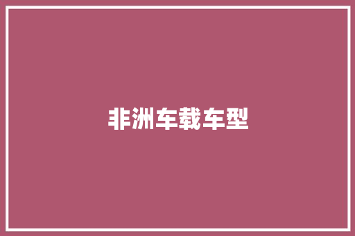 非洲车载车型 汽车配件