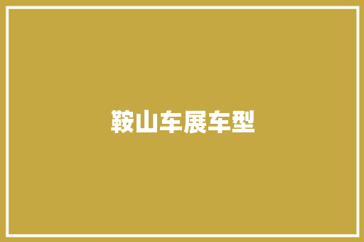 鞍山车展车型