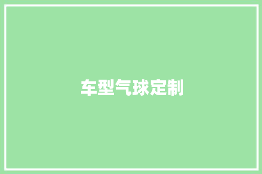 车型气球定制