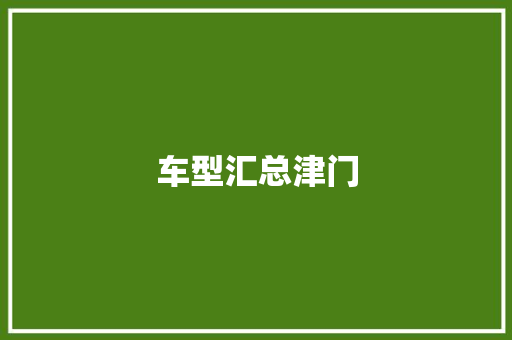 车型汇总津门