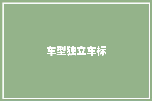 车型独立车标