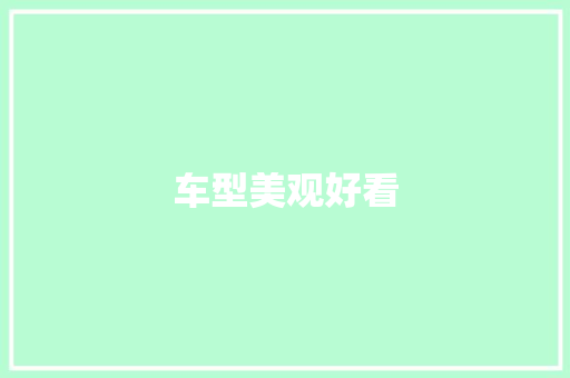 车型美观好看